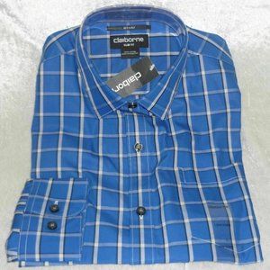 Men's Dress Shirt Claiborne Slim Fit Long Sleeve size S NEW